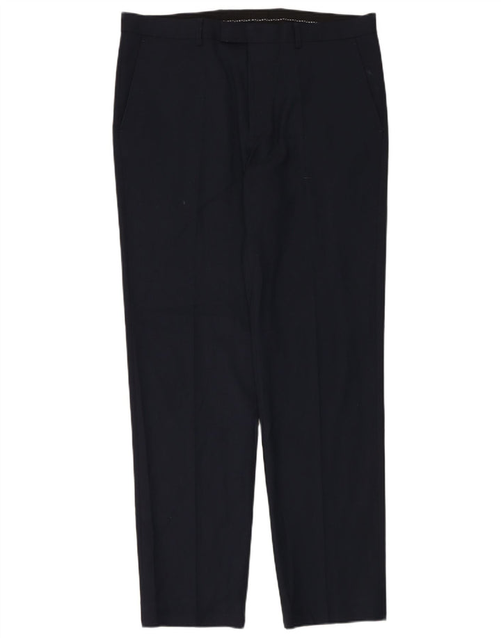 Maßgeschneiderte Herrenanzughose von Marks & Spencer, W36, L33, marineblaues Polyester