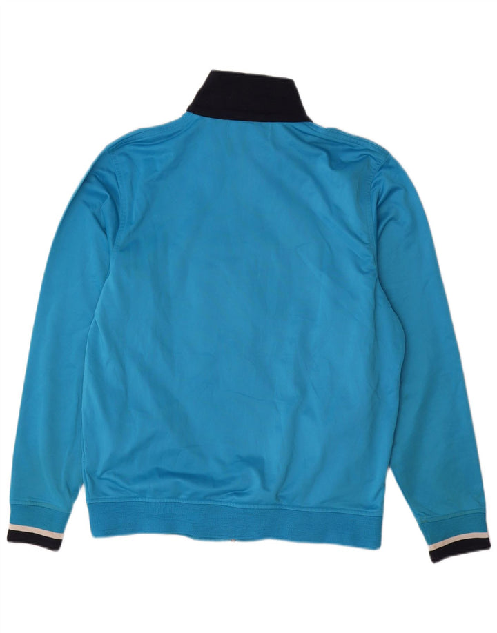 KAPPA Herren-Trainingsanzugoberteil, mittelblaues Farbblock-Polyester