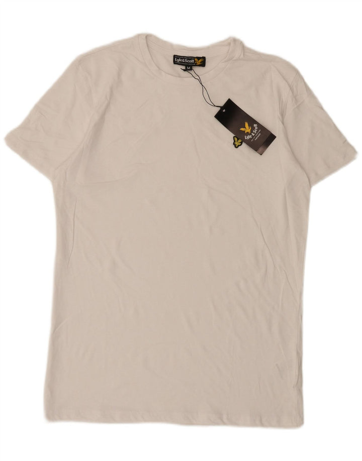 Lyle & Scott Herren T-Shirt-Oberteil aus mittelweißer Baumwolle
