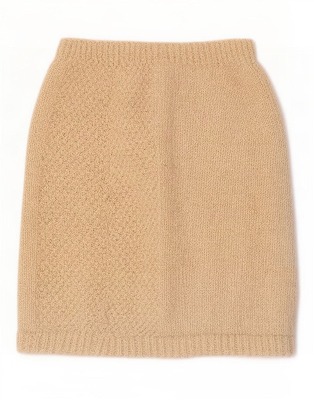 Vintage Damen Strick Minirock W26 Small Beige