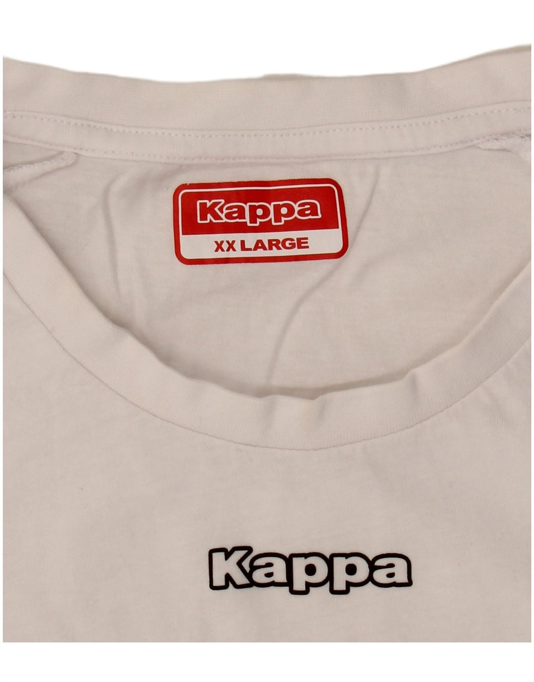 Kappa Herren Grafik T-Shirt Top 2XL Weiß