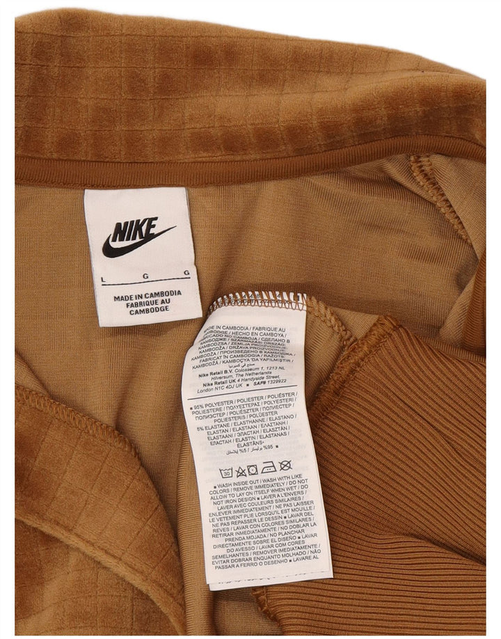 Nike Damen-Sweatshirt in Übergröße aus Velours, Gr. 16, Größe L, braun, Polyester