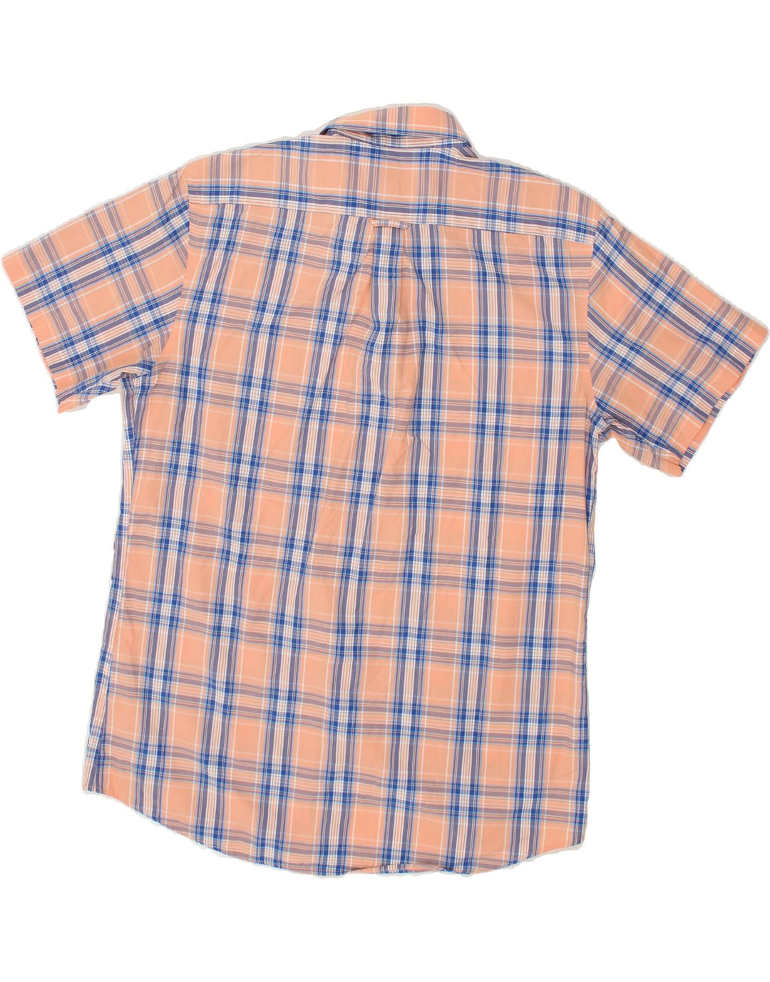IZOD Mens Short Sleeve Shirt Large Orange Check Cotton Vintage Izod and Second-Hand Izod from Messina Hembry 