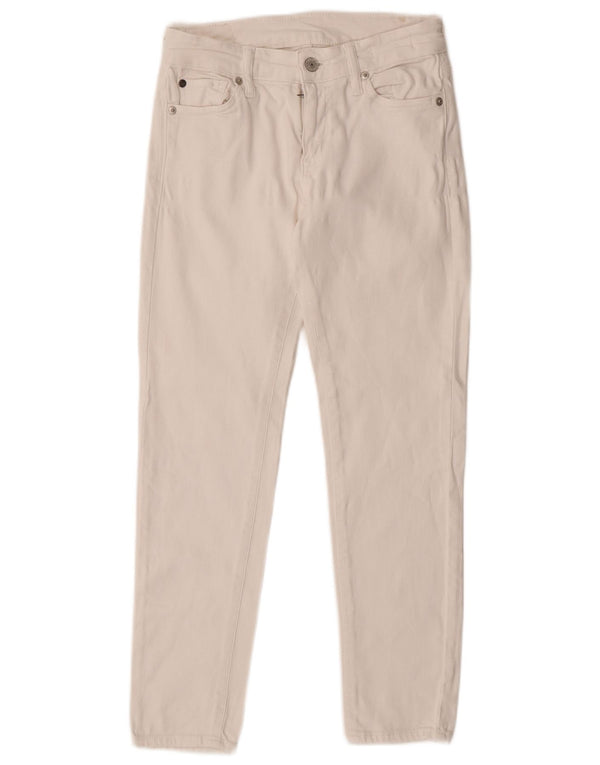 Ralph Lauren Slim-Jeans für Damen, W25, L25, weiße Baumwolle