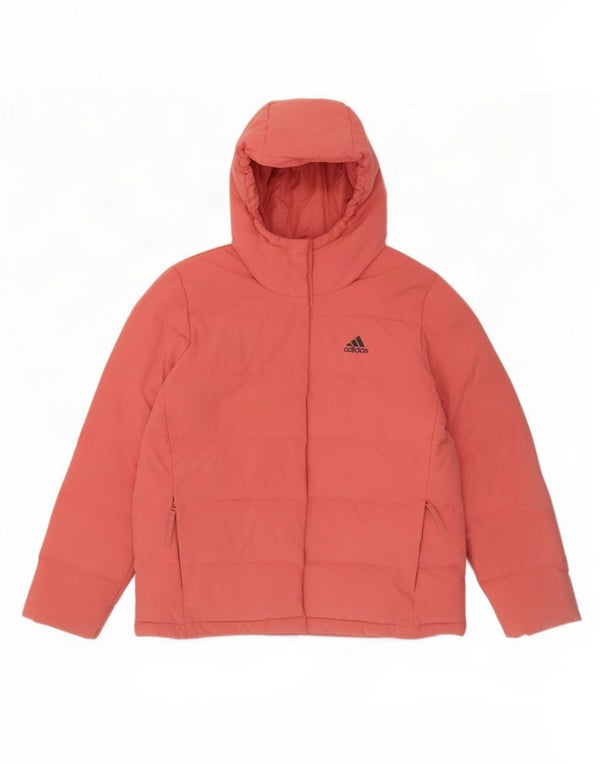 Adidas Damen Kapuzenjacke, wattiert, UK 12/14, mittelrosa, Polyester