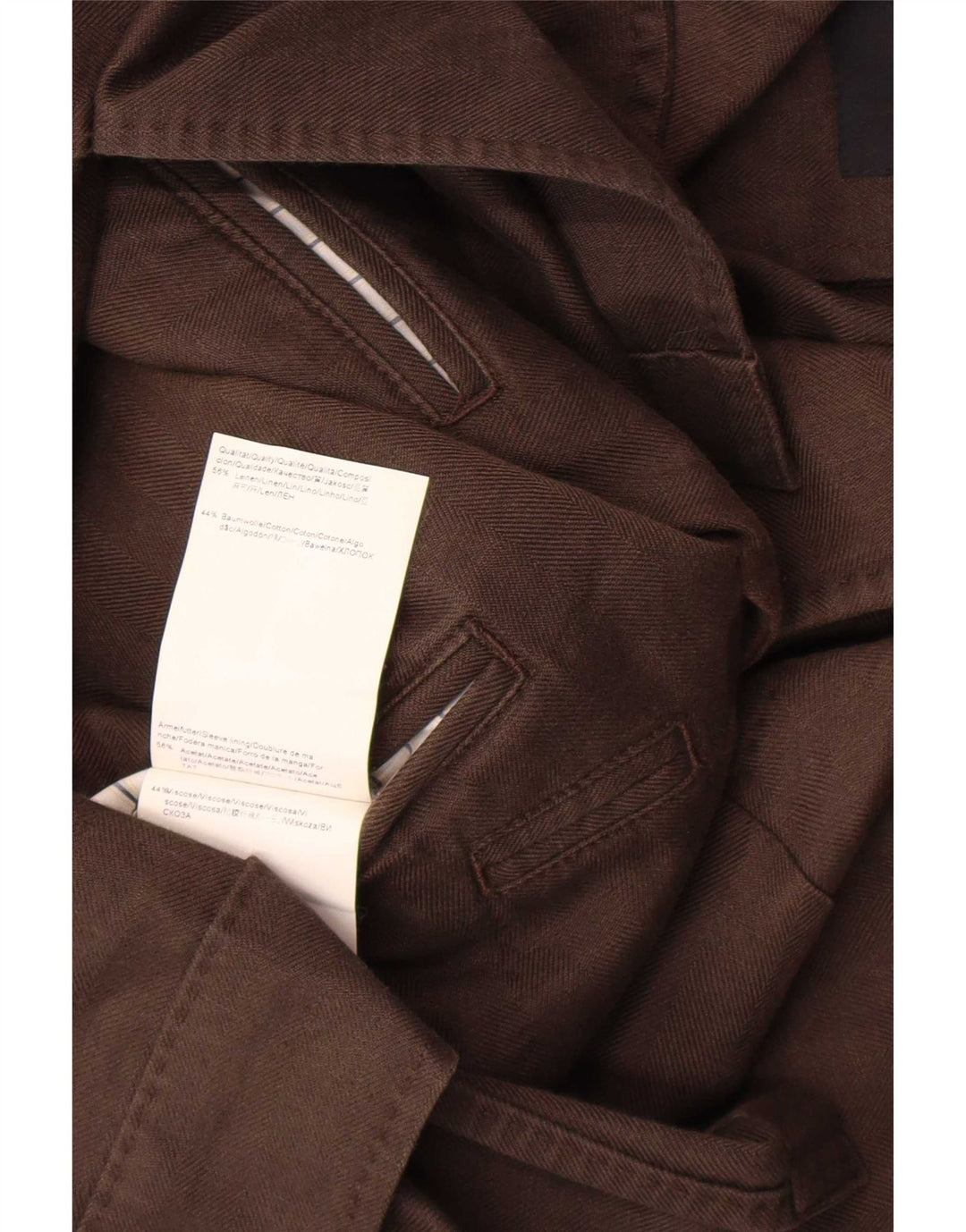 Hugo Boss Herren-Blazer mit 2 Knöpfen, EU 52, XL, braunes Leinen