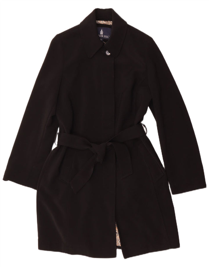 London Fog Damen Übergroßer Mantel UK 6 XS Schwarz Polyester