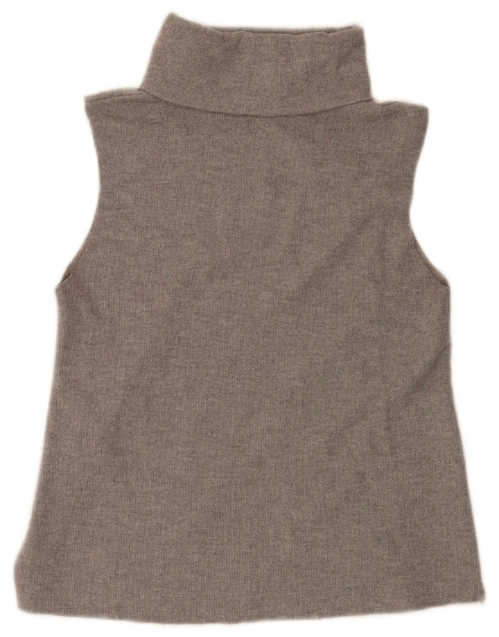 Zara Damen Weste Top UK 10 Small Grau Polyester