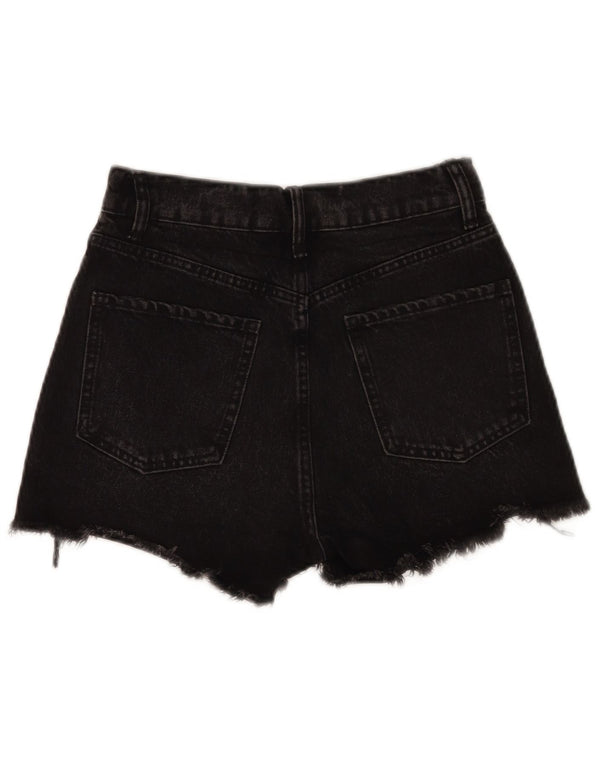 Zara Damen Jeansshorts EU 34 2XS W24 Schwarz