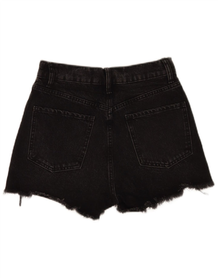 Zara Damen Jeansshorts EU 34 2XS W24 Schwarz