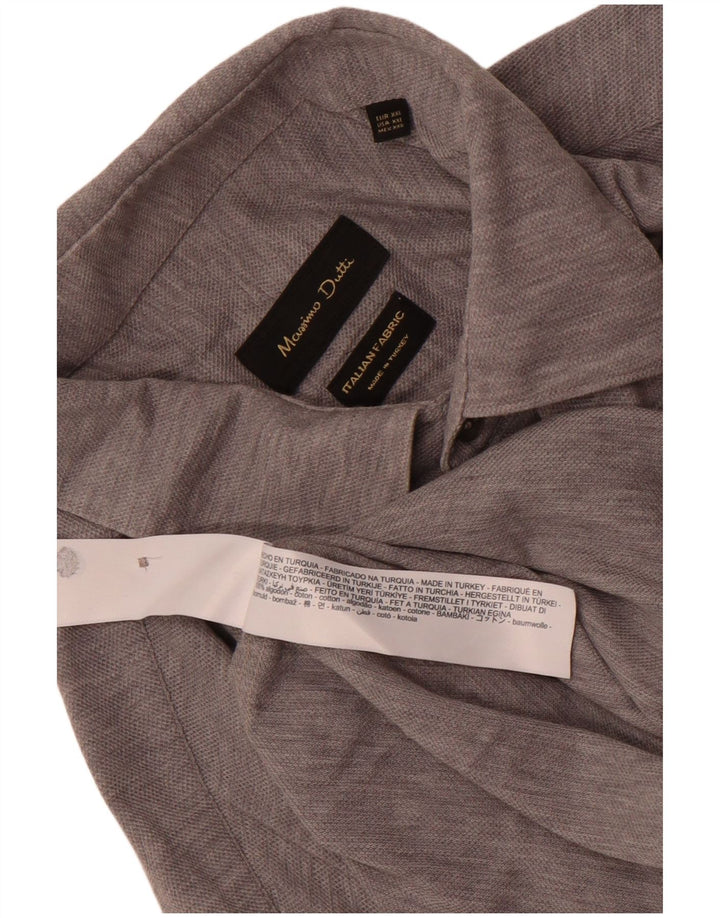 Massimo Dutti Herrenhemd 2XL Grau Baumwolle