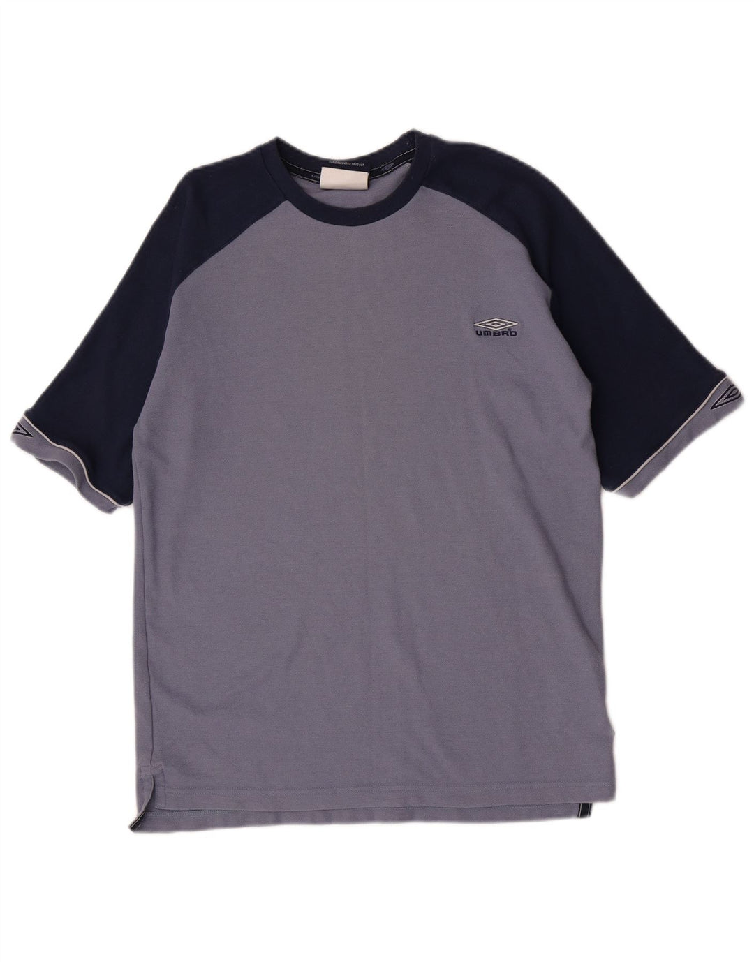 Umbro Herren-T-Shirt-Oberteil, großes blaues Farbblock-Polyester