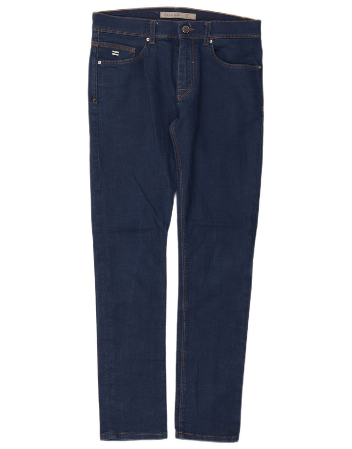 Zara Herren Slim Jeans EU 40 Medium W31 L31 Marineblau Baumwolle