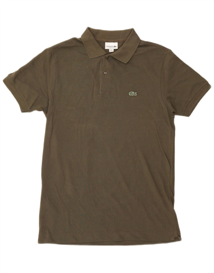LACOSTE Herren-Poloshirt mit klassischer Passform, mittlere Khaki-Baumwolle