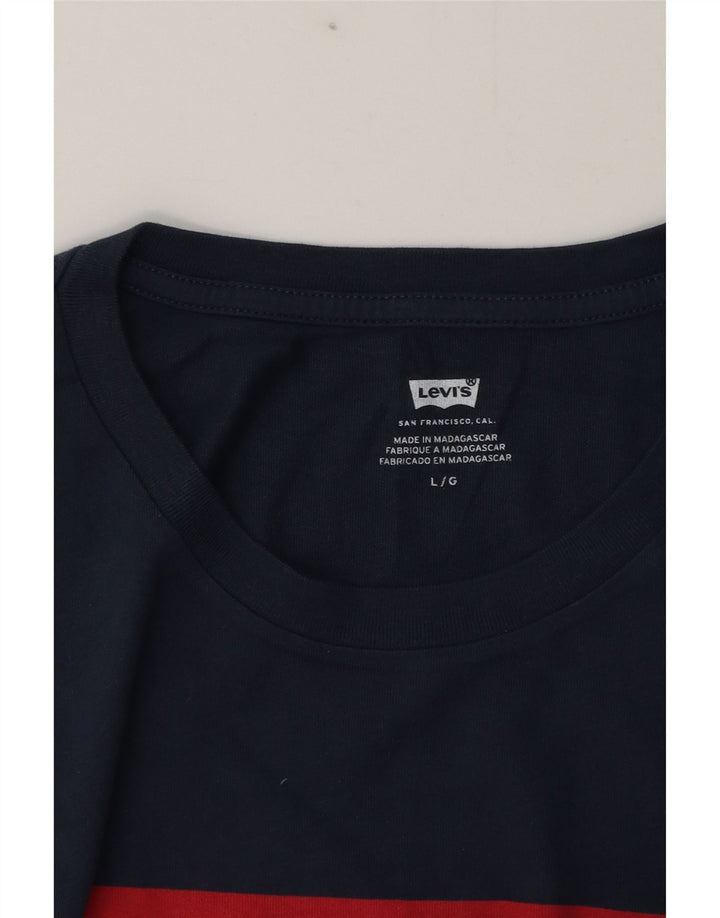 Levi's Herren-T-Shirt mit Grafik, Größe L, Marineblau
