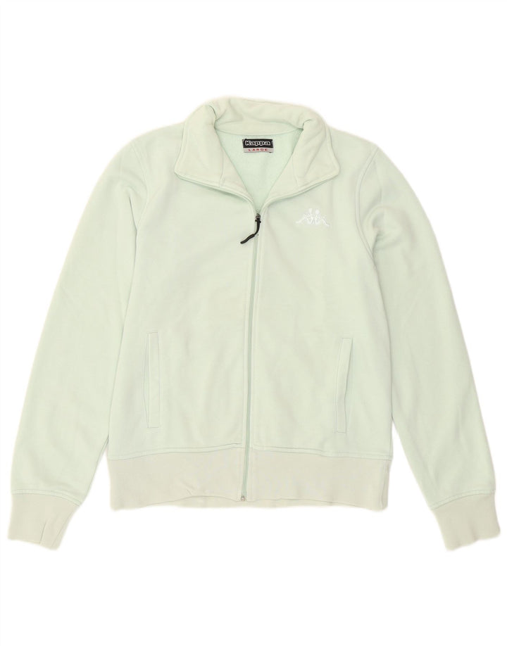 Kappa Damen-Trainingsanzug-Top-Jacke, UK 14, Größe L, grüne Baumwolle