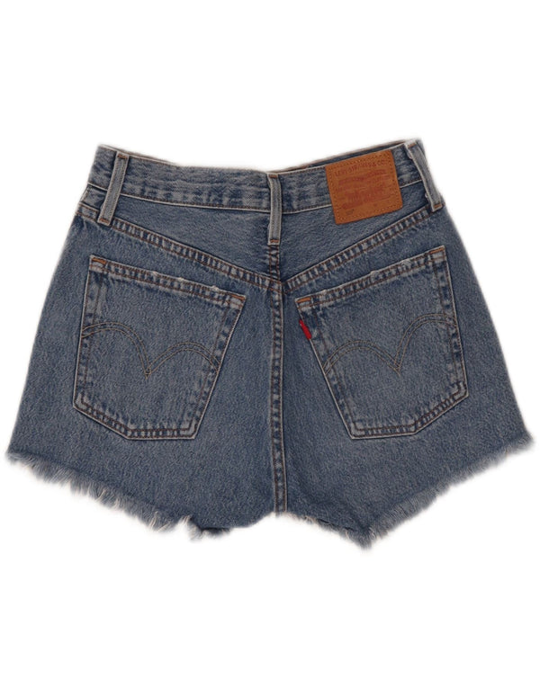 Levi's Womens 501 Distressed Denim Shorts W24 XS Blue Cotton