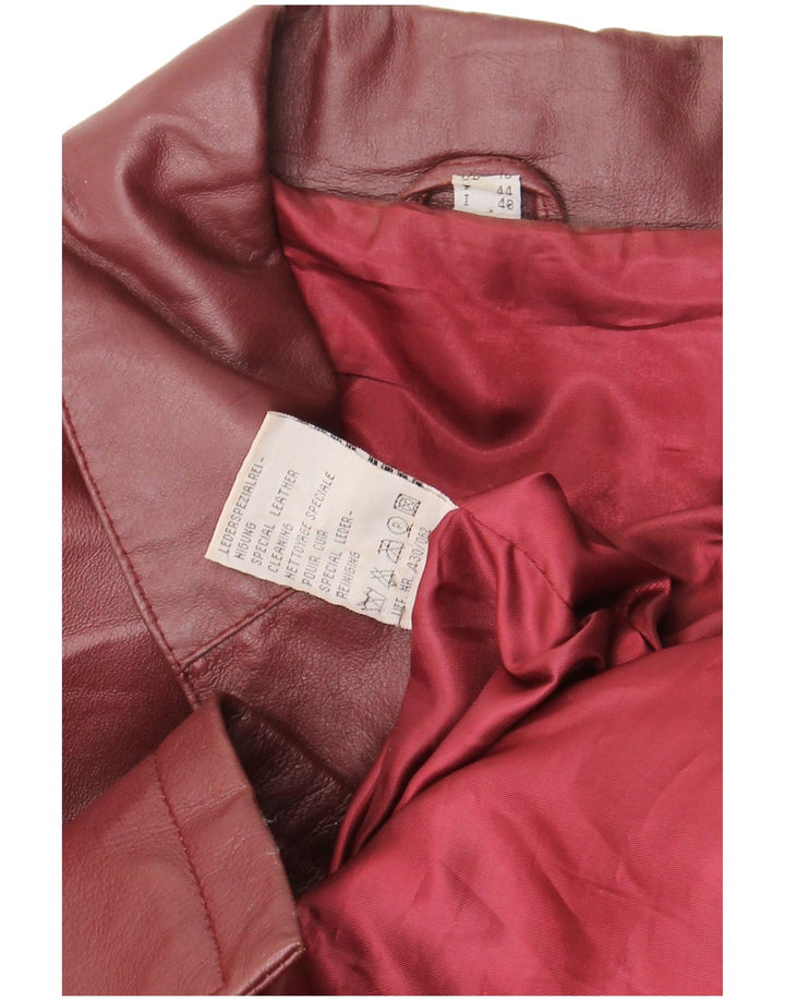Vintage Damen Ledermantel IT 48 XL Kastanienbraunes Leder
