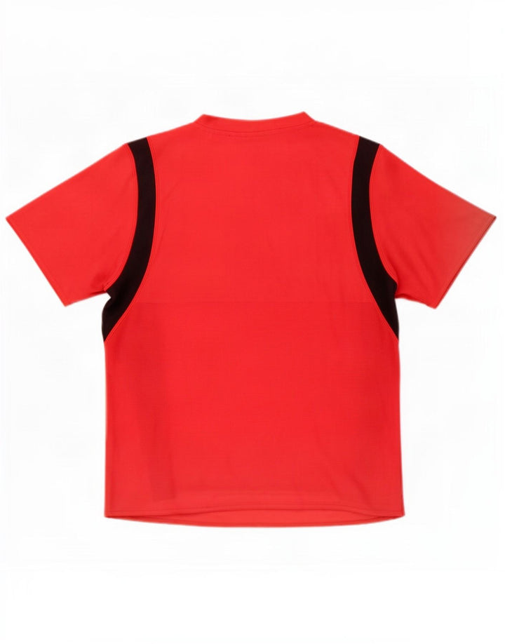 Adidas Herren T-Shirt Top Mittelrotes Colourblock-Polyester