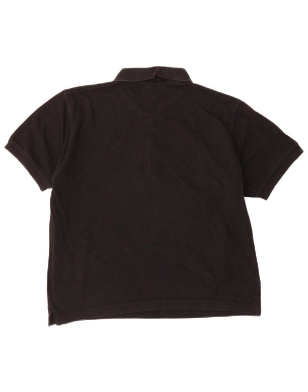Champion Damen Poloshirt UK 12 Medium Schwarz Baumwolle
