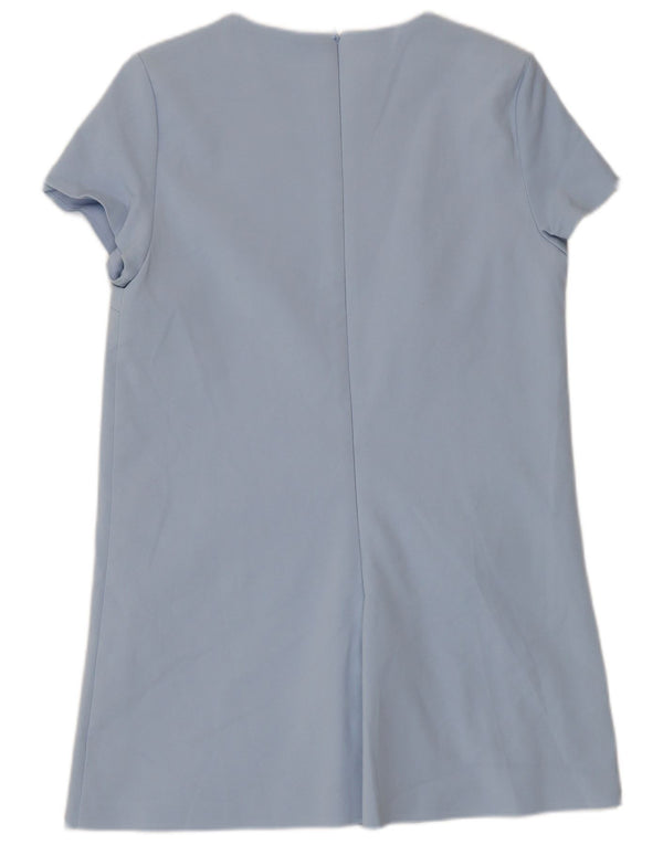 Zara Womens Playsuit UK 12 Medium Blue Polyester
