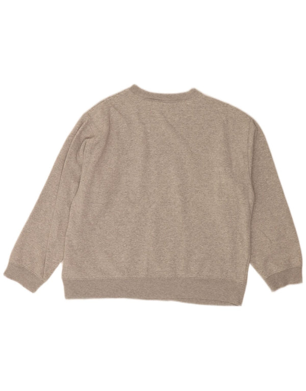 Gap Womens Graphic Loose Fit Sweatshirt Pullover UK 14 Mittelgraue Baumwolle