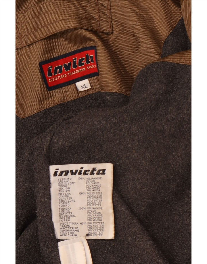 INVICTA Herren-Windjacke mit Kapuze, UK 42, XL, braun, Polyamid