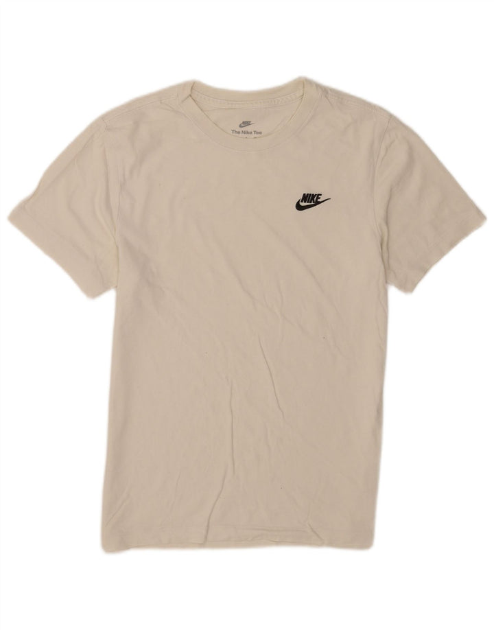 Nike Herren T-Shirt Top Small aus weißer Baumwolle