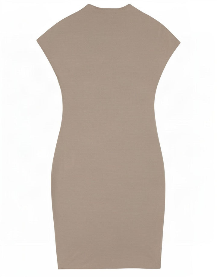 Zara Damen, figurbetontes Kleid, Größe S, Grau, Viskose