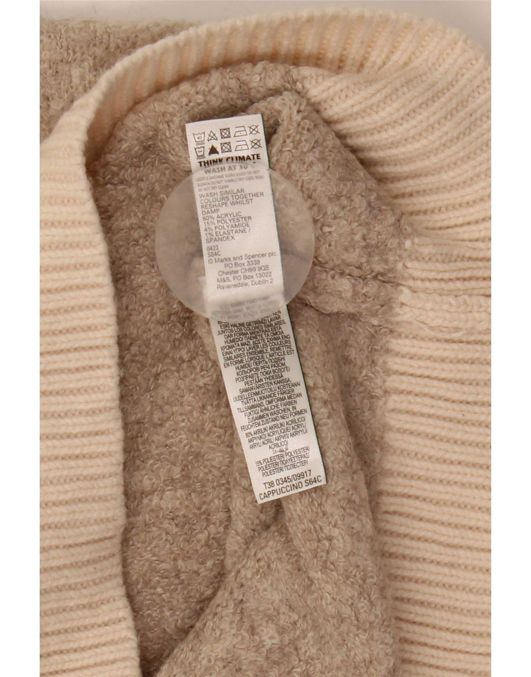 Marks & Spencer Rollkragenpullover für Damen, Gr. 14, Mittelbeige