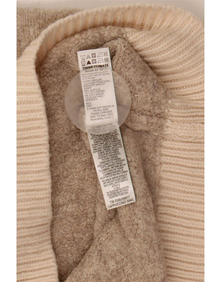 Marks & Spencer Rollkragenpullover für Damen, Gr. 14, Mittelbeige