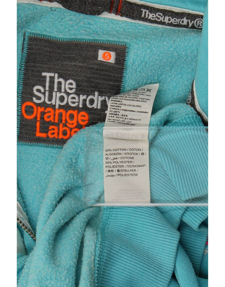 SUPERDRY Damen-Kapuzenpullover mit Reißverschluss, Gr. 10, Größe S, Blau, Baumwolle