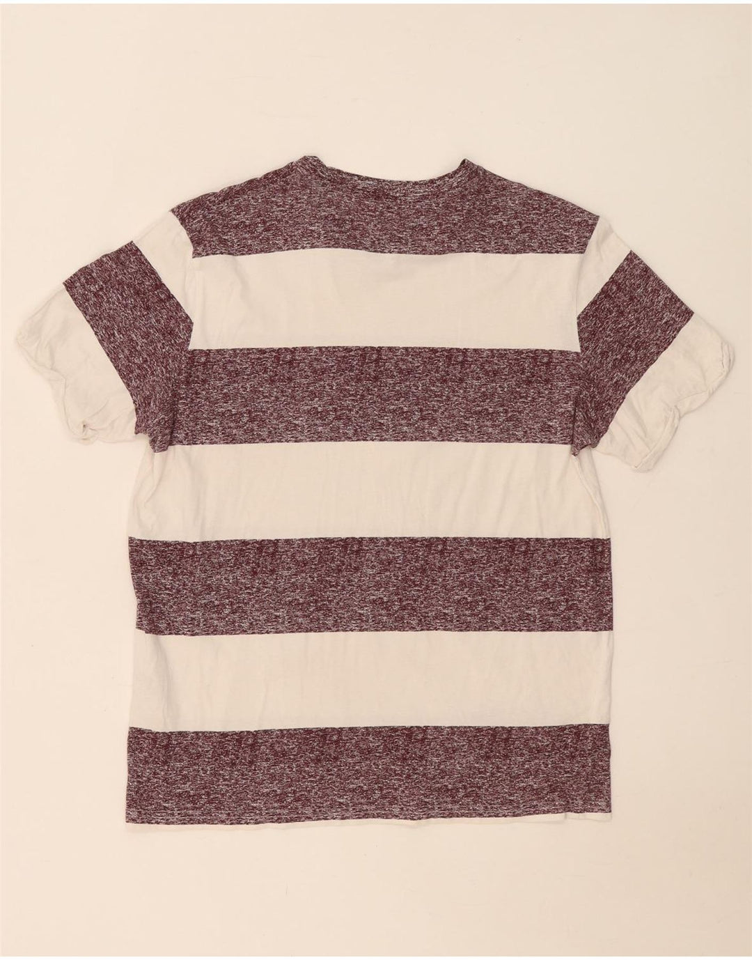 Jack & Jones Herren-T-Shirt-Oberteil aus mittelweißer, gestreifter Baumwolle