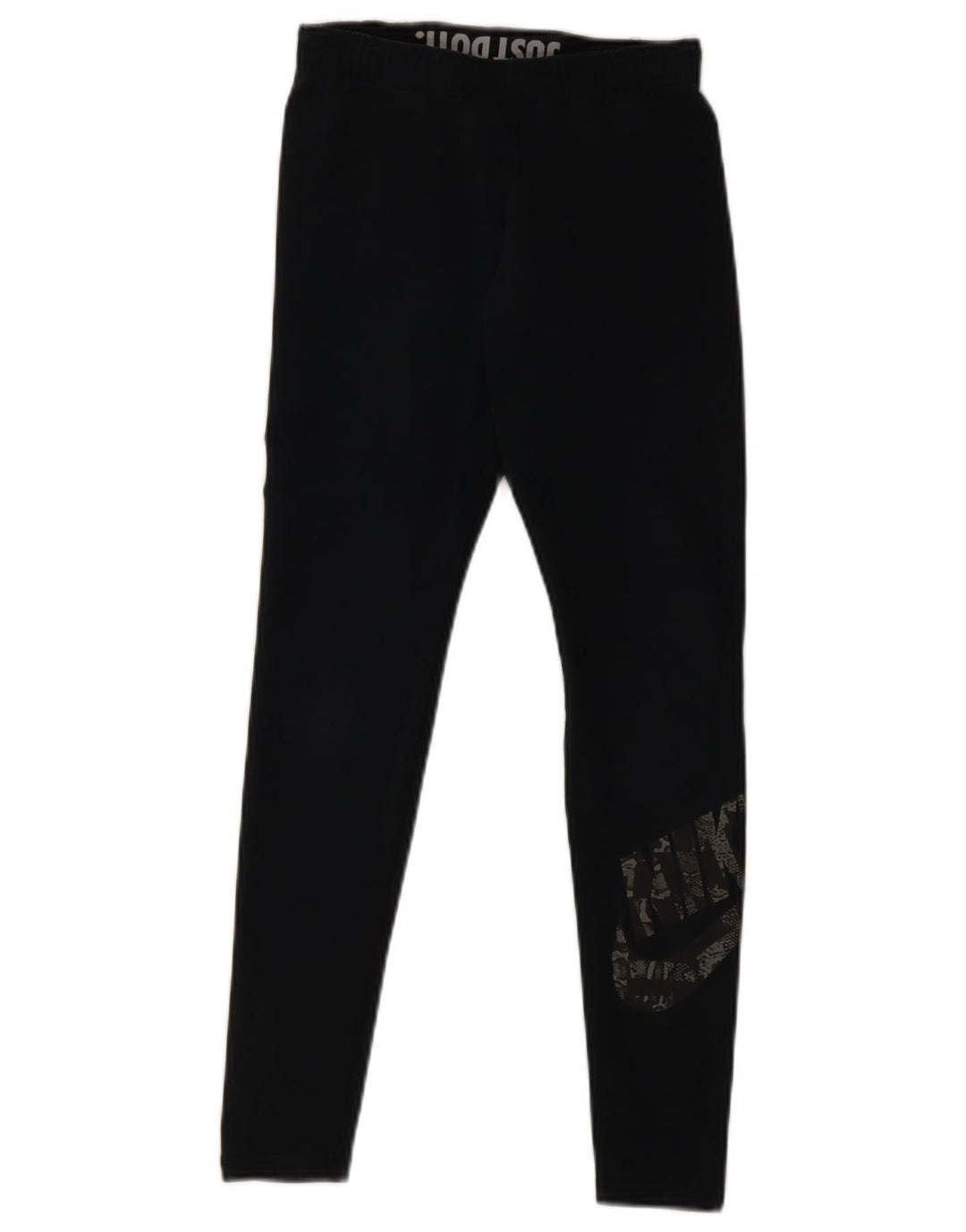 Nike Womens Graphic Leggings UK 10 Small Schwarz Baumwolle