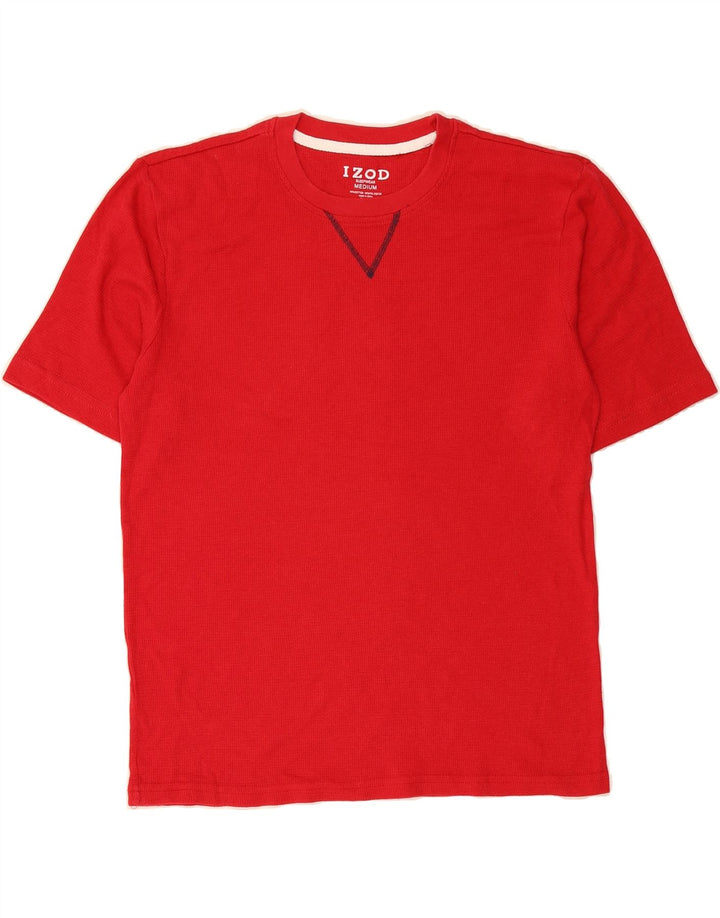 IZOD Mens T-Shirt Top Medium Red Cotton Vintage Izod and Second-Hand Izod from Messina Hembry 