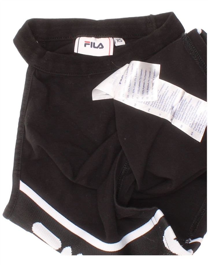 Fila Damen Graphic Crop Top XS Schwarze Baumwolle