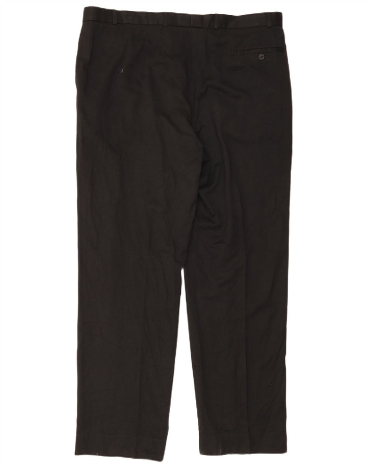 Marks & Spencer Herren-Anzughose mit Pegged-Anzug, W42, L33, schwarze Viskose