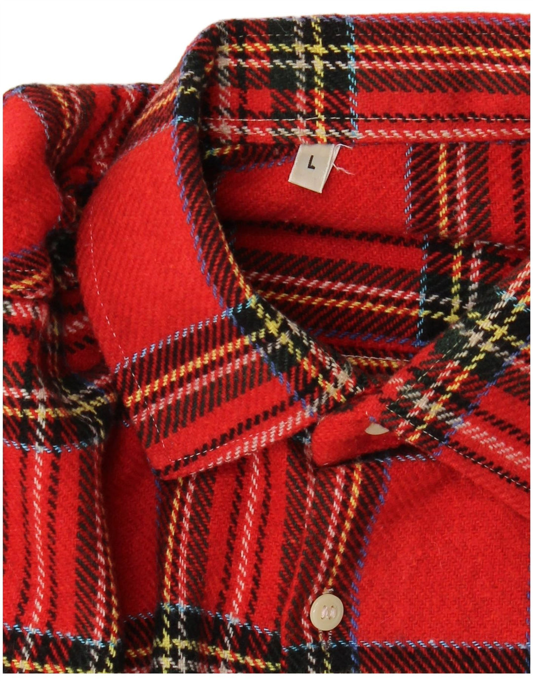 VINTAGE Herren-Flanellhemd, groß, rot kariert