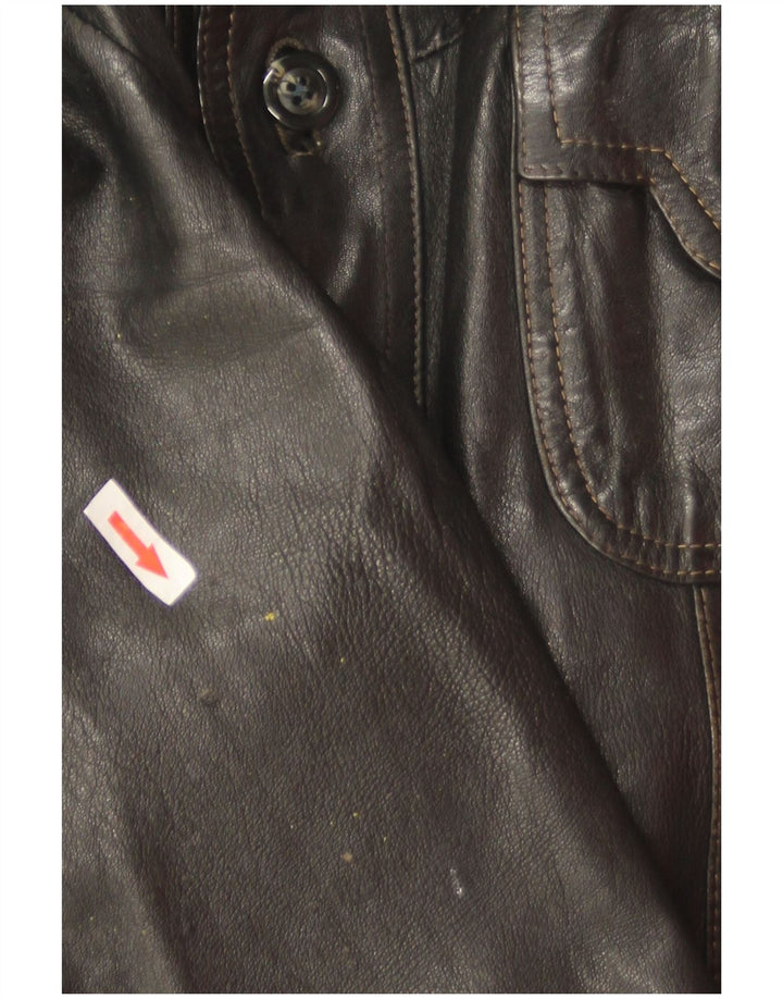 Vintage Herren Lederjacke UK 36 Small Schwarz