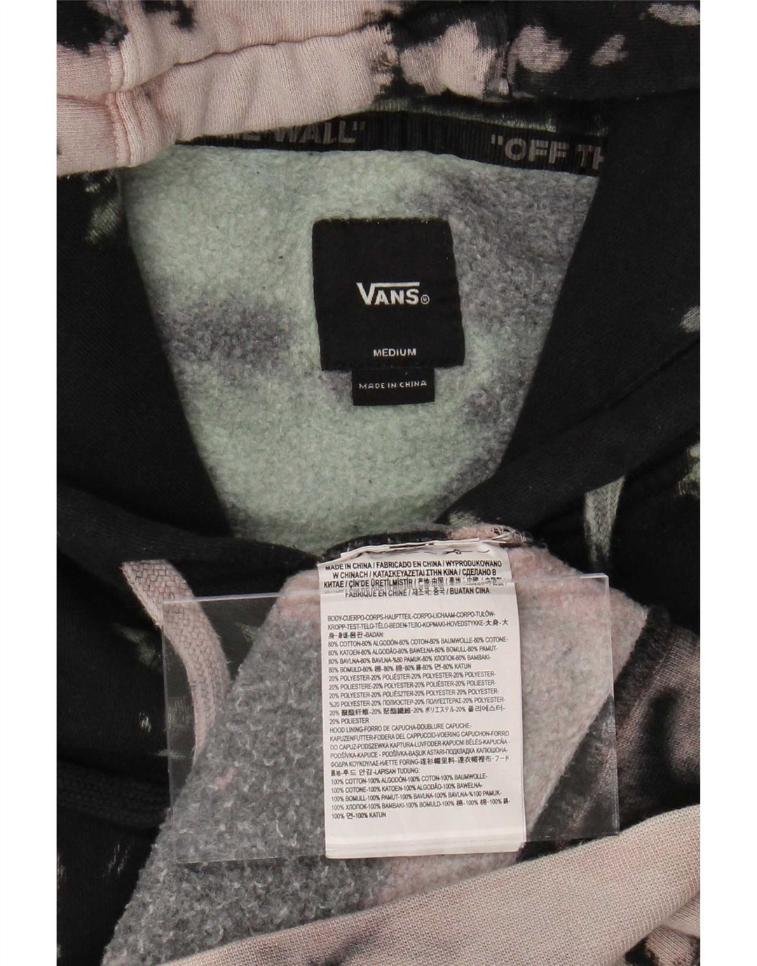 Vans Herren-Kapuzenpullover mit Grafik, mittelgroß, mehrfarbig, Batik-Baumwolle