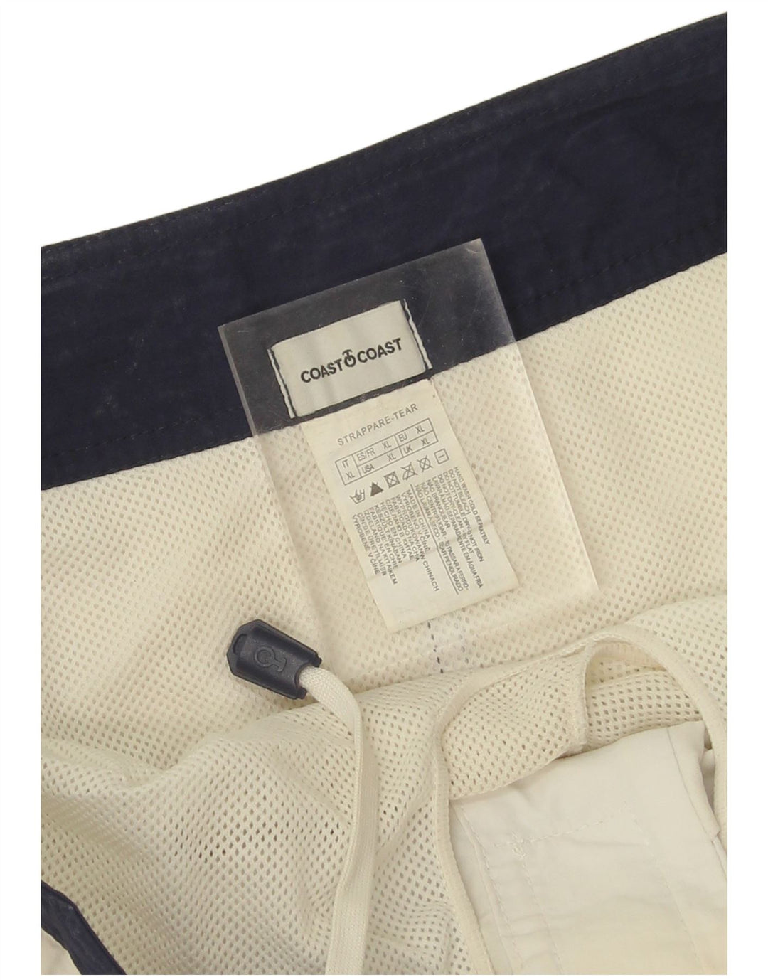 Coast Herren-Badeshorts mit Grafik, XL, Marineblau, Colourblock-Polyamid