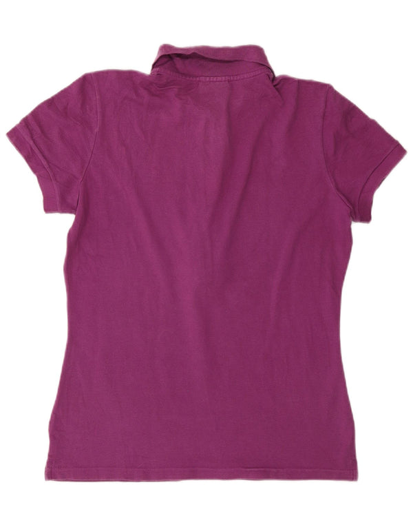 Lacoste Damen-Poloshirt, Größe 42, groß, lila Baumwolle