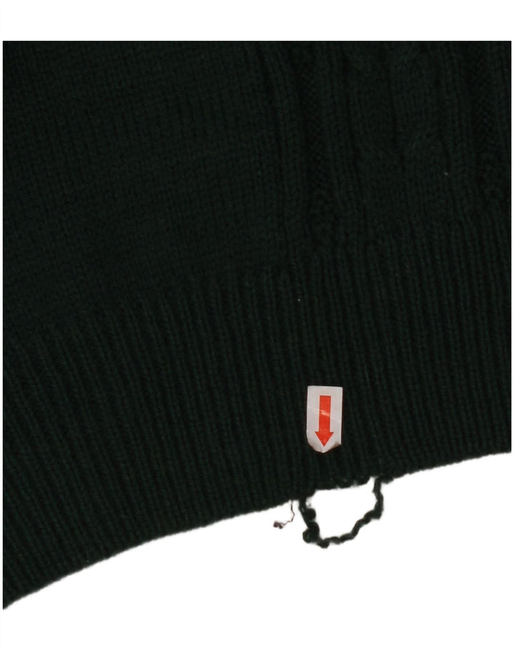 KAPPA Herren Rollkragenpullover aus mittelgrüner, geometrischer Wolle