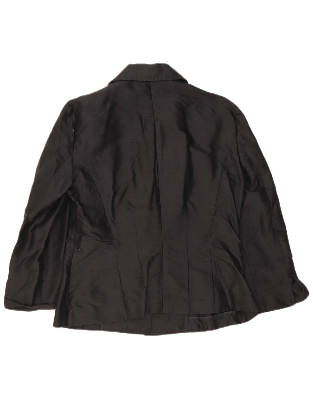 Luisa Spagnoli Damen 3-Knopf-Blazerjacke IT 46 Große schwarze Seide