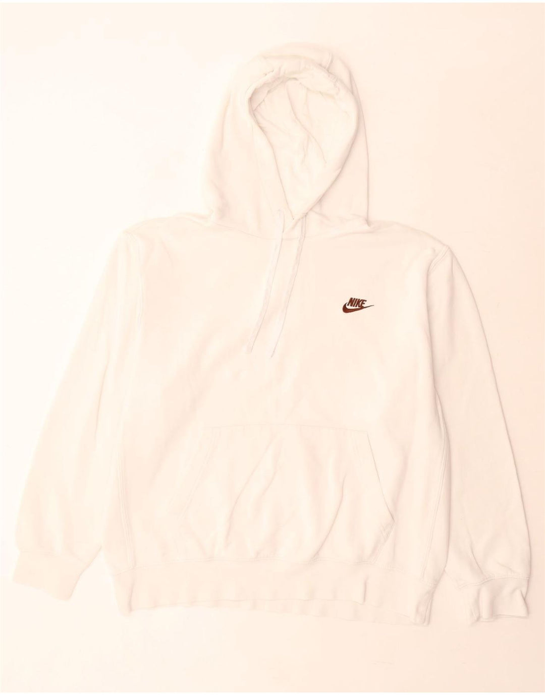Nike Herren Kapuzenpullover, groß, aus weißer Baumwolle