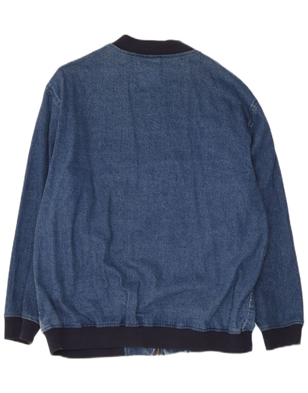 Asos Damen-Jeansjacke in Übergröße, UK 10, Größe S, Blau, Colourblock-Baumwolle