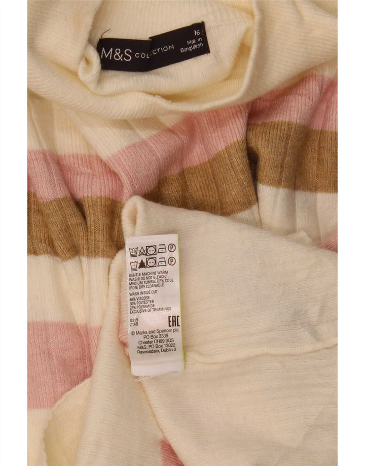 Marks & Spencer Damen-Pullover mit Rollkragen, Gr. 40, Größe M, Mehrfarbig