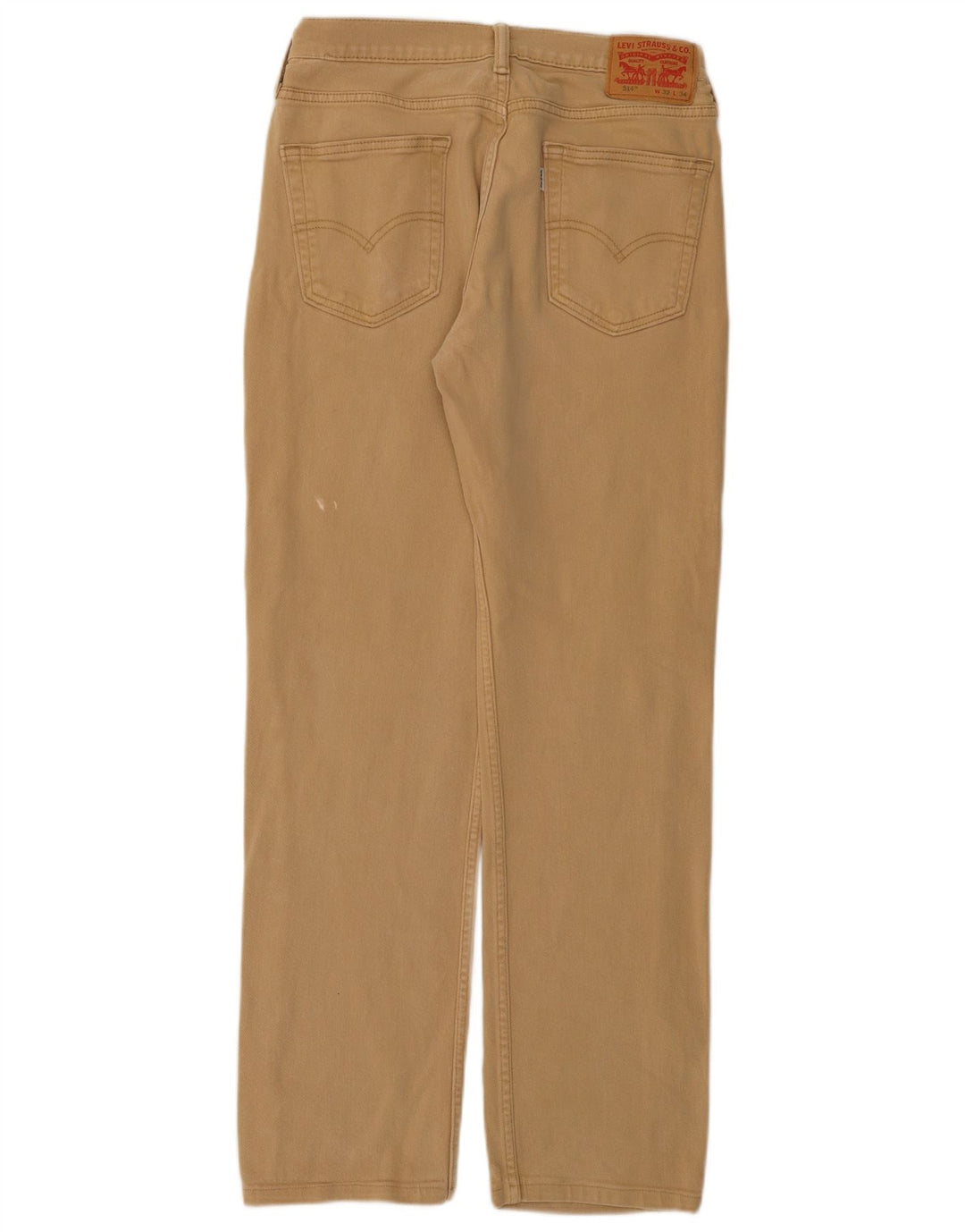 LEVI'S Herren 514 Straight Casual Hose W32 L31 Beige Baumwolle