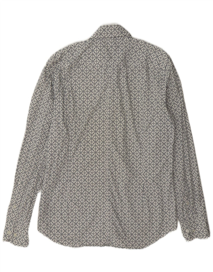 G-Star Herren Super Slim Fit Hemd Mittelweiße geometrische Baumwolle