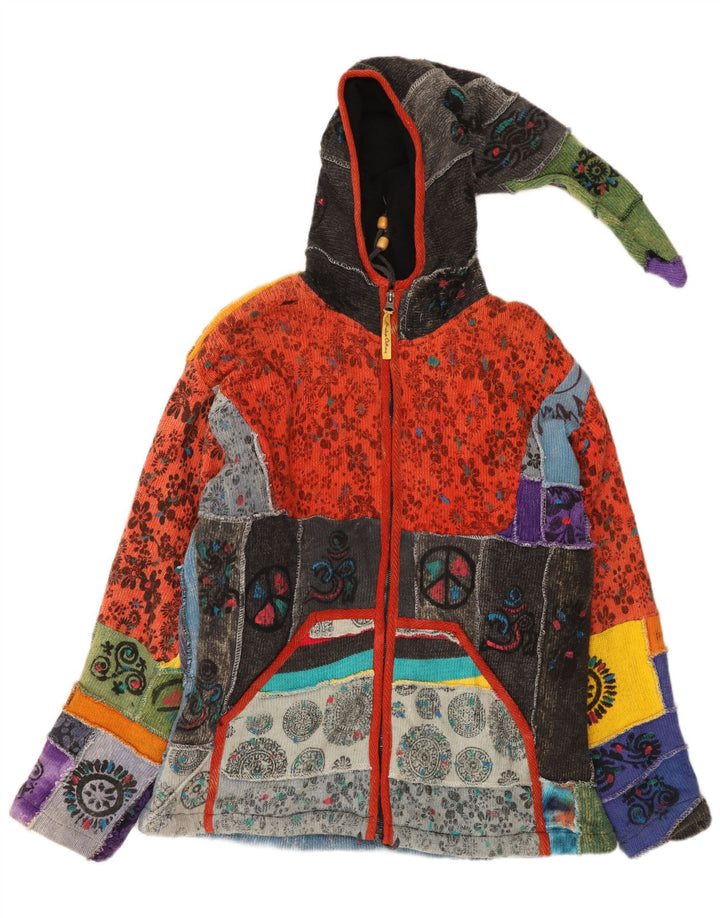 Himalaya Herren-Bomberjacke mit Grafik, Größe 40, groß, mehrfarbig, Patchwork